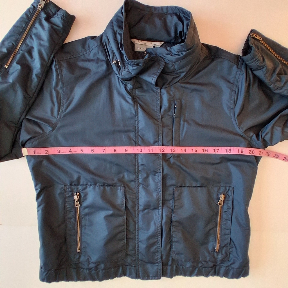 Athleta Windbreaker Bomber Jacket Women's Sz Medium Navy Blue - Picture 9 of 11